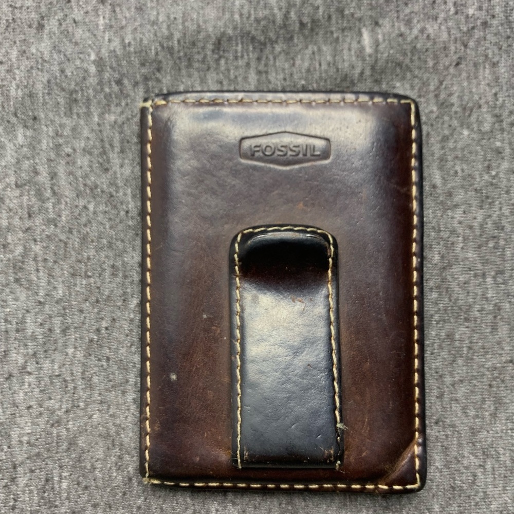 Fossil Card Wallet with money clip